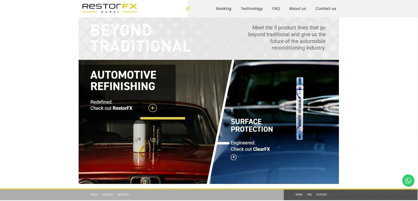 RestorFX Dubai: Product lines