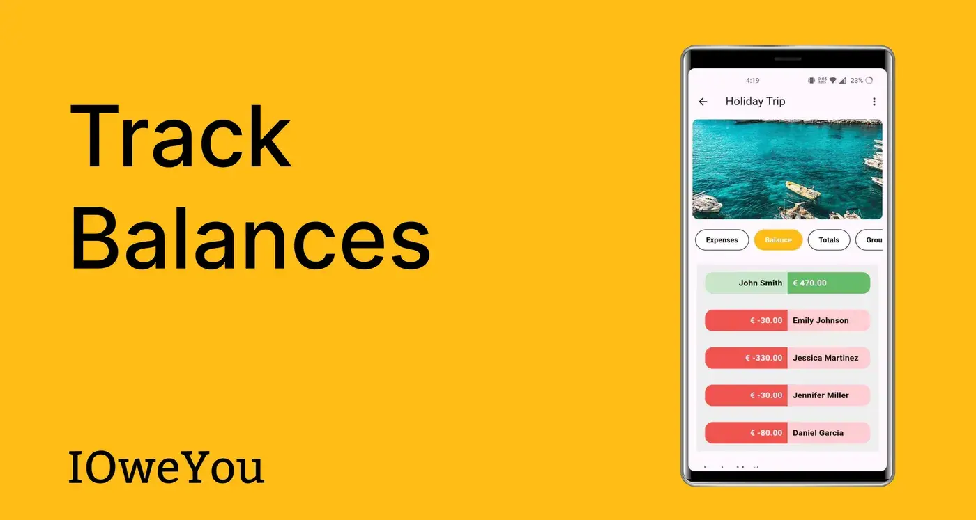 I Owe You: Group balances