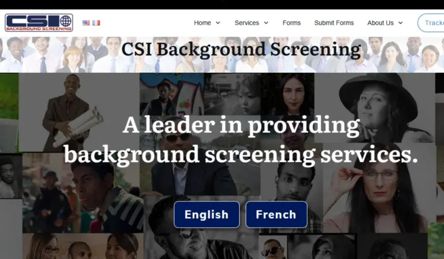 CSI Screening home screen